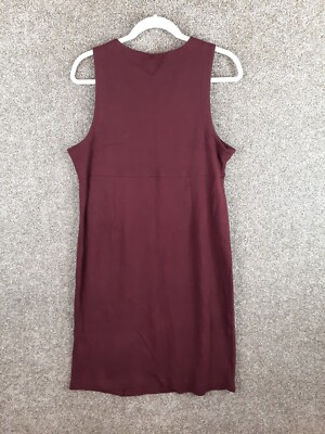 Eddie Bauer Maroon Red Knit Shift Jumper Dress Women S Petite Sleeveless  Stretch | eBay