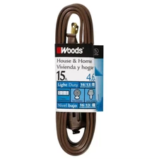 15 Ft. 16/2 SPT-2 Multi-Outlet (3) Indoor Light-Duty Extension Cord with Safety