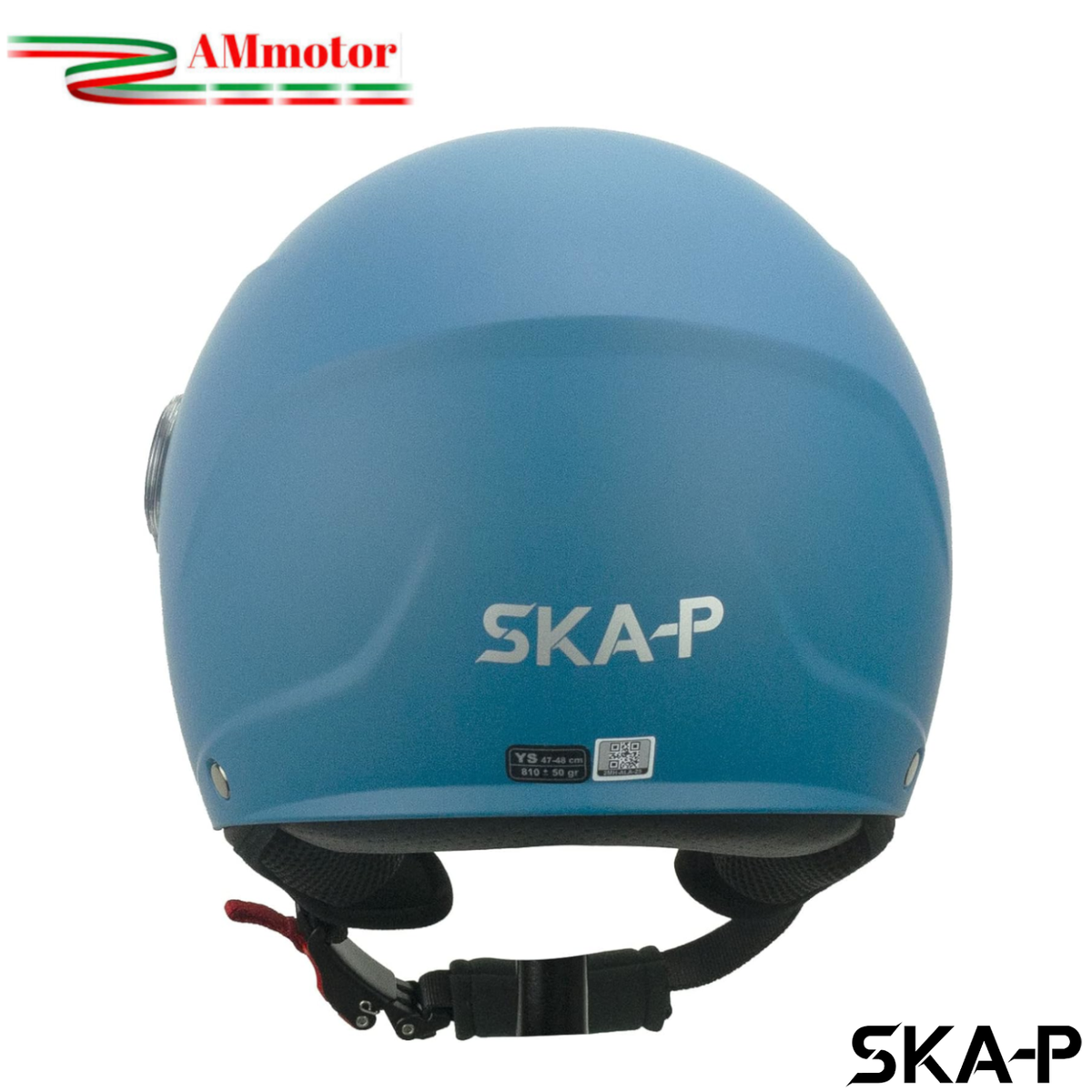 Casco Moto 3/4 Per Bambini - Leggero, Omologato DOT/ECE, Taglia 48-58cm, Con Visiera