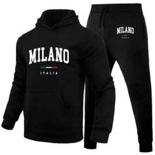 2024 Mens New Tracksuit Hoodies Black Sweatpants Male Casual Sports Jogging Set