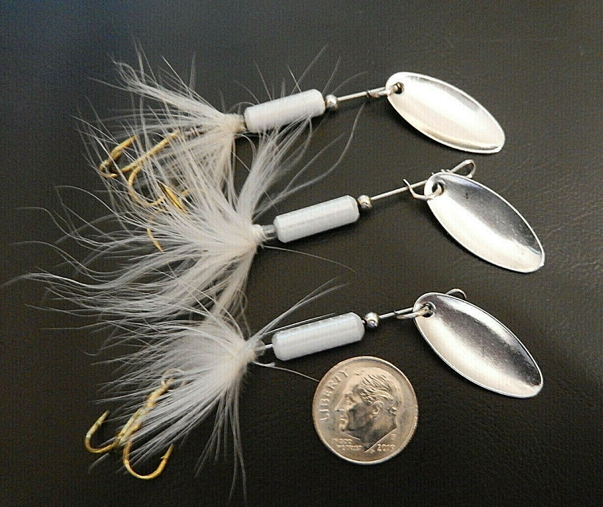 3 JBvalu Inline Spinner Fishing Lures, 1/8 oz., JB101
