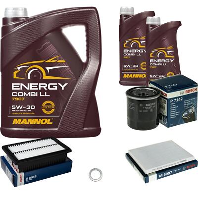 BOSCH Inspektionspaket 7 L MANNOL Energy Combi LL 5W-30 für Hyundai i20 Active