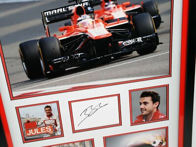 Jules Bianchi Marussia Driver F1 Signed Framed Autograph Display COA