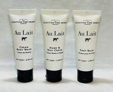 The Scottish Fine Soaps Au Lait Cream Body Wash, Hand Nail Cream and Foot Balm