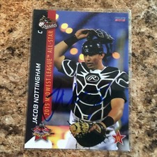 Jacob Nottingham Signed 2015 Midwest League All Star Game Set Auto Rc Brewers