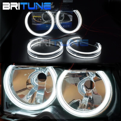LED Crystal Angel Eye Halo Ring For BMW E46 Non-Projector Headlight