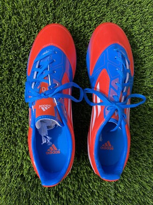Adidas F50 / F10 TRX FG Football Boots - Orange/Blue - U.K. 7