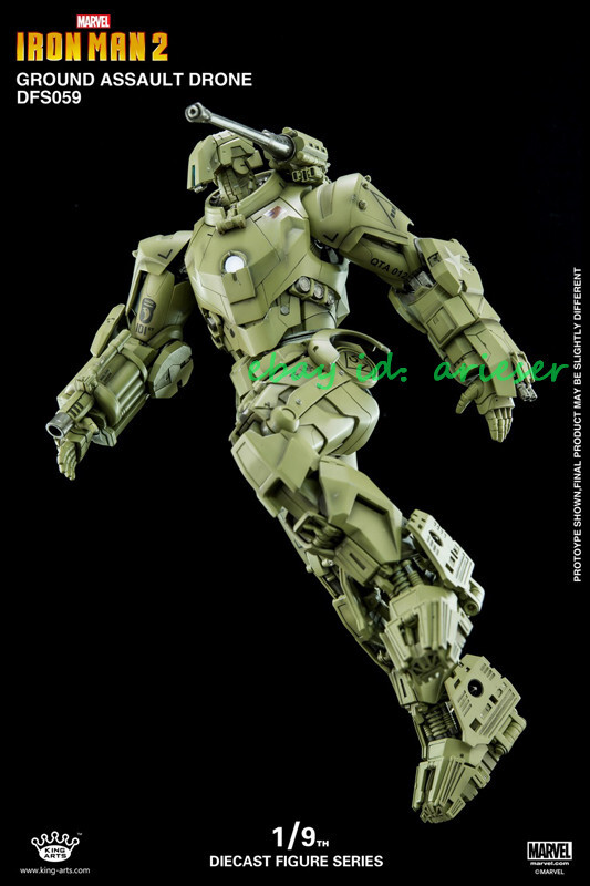 King Arts 1/9 Dfs059 Iron Man 2 Ground Assault Drone Diecast