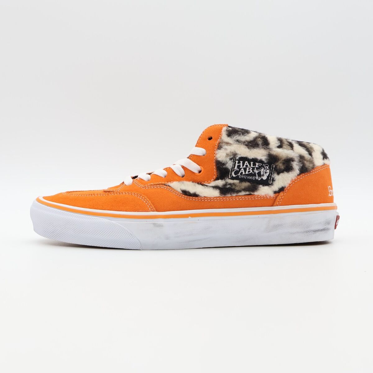 VN0A5KYAORA Supreme Vans Leopard Half Cab Orange White Brown (Men's) VN0A5KYAORA Supreme Vans Leopard Half Cab Orange White Brown (Men's)