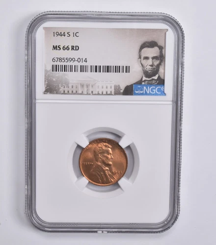 MS66 RD 1944-S Lincoln Wheat Cent NGC Special Lbl