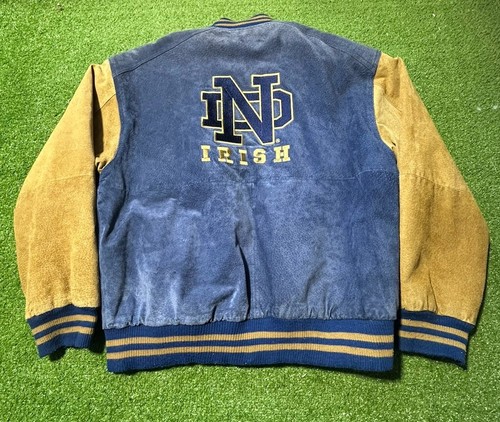 Vintage Notre Dame Fighting Irish Letterman Varsity Jacket Men’s Medium Pro Edge - Picture 8 of 9
