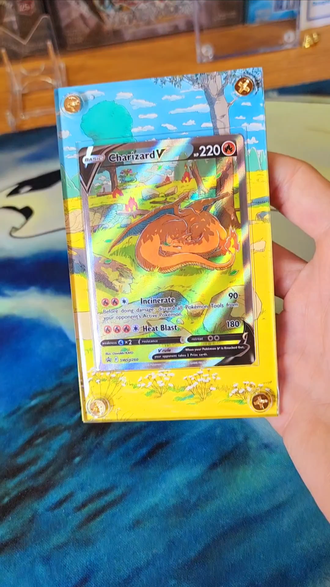 Pokemon Charizard V SWSH260 Promo Custom Display Case Slab | eBay