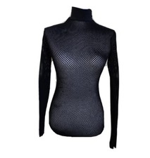 House of CB London Women's Size XS/S Bodysuit High Neck Mesh Sheer Goth Grunge