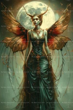 SUCCUBUS LILITH EVIL WOMAN ART PRINT, Tiefling Poster, Dark Fairy Artwork D280