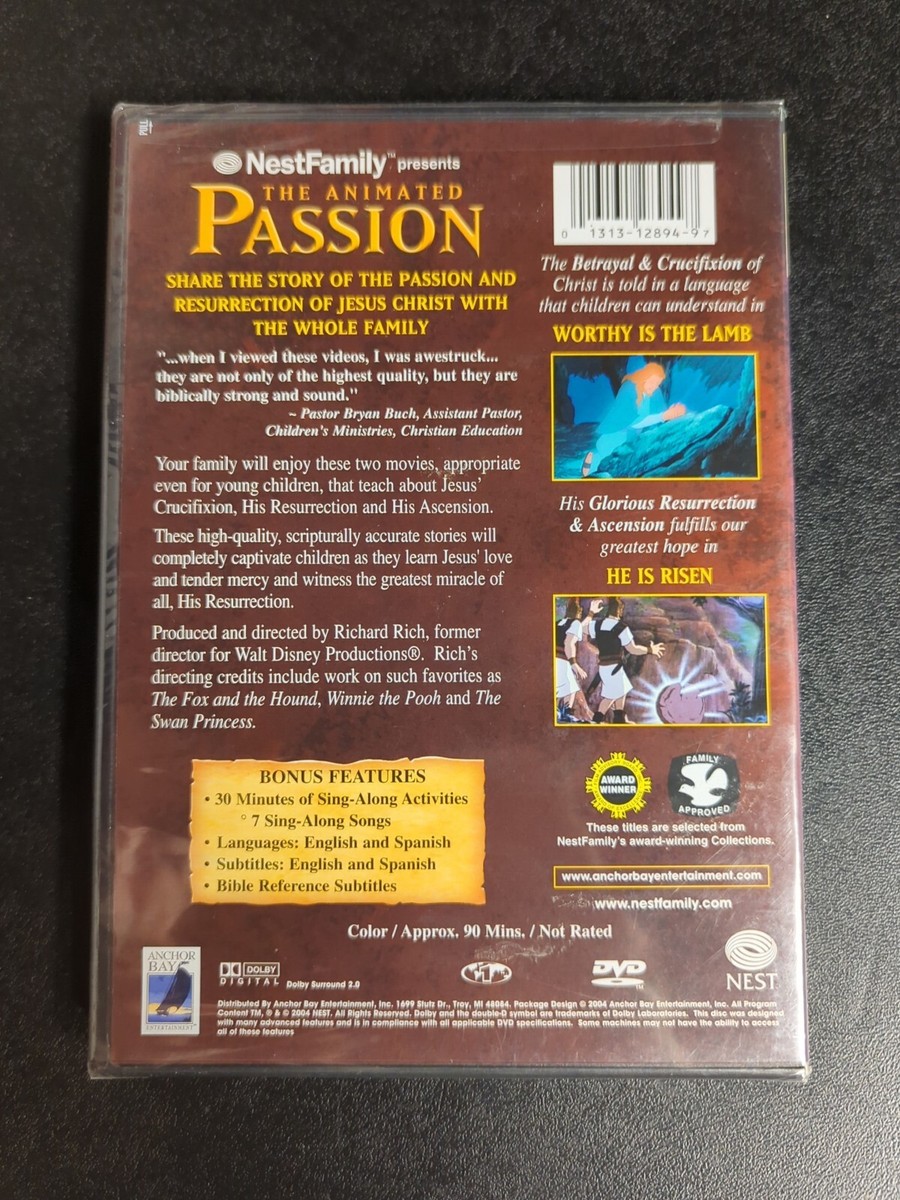 The Animated Passion DVD 2004 Nest Family Award Jesus Bible