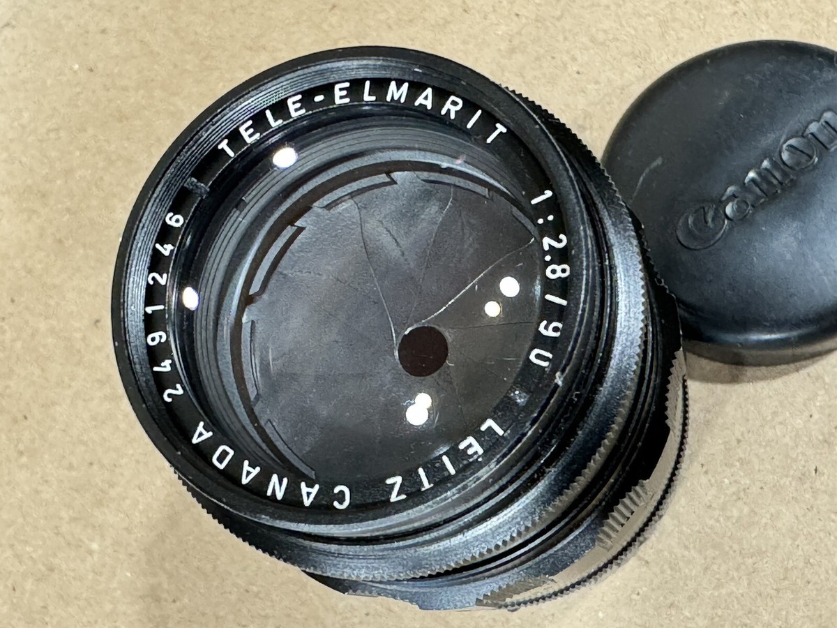 Leica TELE-ELMARIT M 90mm f/2.8 Lens Black Fat Canada Leica TELE-ELMARIT M 90mm f/2.8 Lens Black Fat Canada