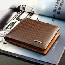 Fashion Men's Bifold Leather Wallet ID Credit Card Holder Billfold Purse Clutch