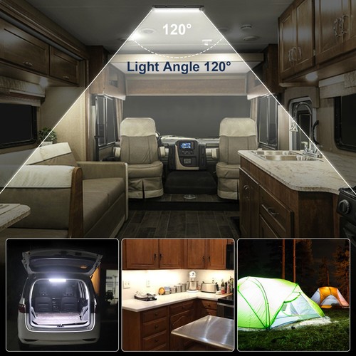 4Pcs 12V 108 LED RV Ceiling Dome Light Bar Interior Lighting for Trailer Campers - Picture 2 of 9
