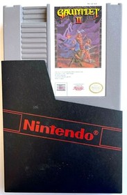 EXCELLENT ORIGINAL VINTAGE 1990 "GAUNTLET II" NINTENDO NES VIDEO GAME CARTRIDGE