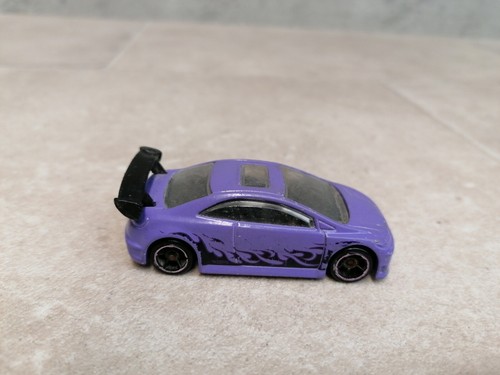 Hotwheels 2006 Honda Civic SI - Purple With Black Flames - Picture 3 of 6