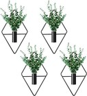 4 Pcs Plant Wall Decor Diamond Shape Hanging Planters with Artificial Plants... 