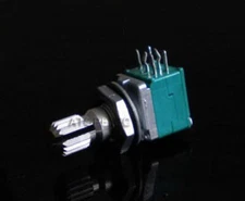 Japan ALPS RK09 Logarithmic Potentiometer Dual 50K 50KAX2 Knurled