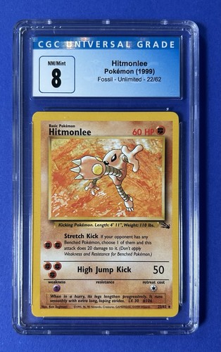 Hitmonlee (Unlimited) graded CGC 8 for sale on eBay
