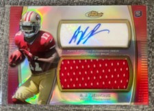 2012 Topps Finest Jumbo Relic Refractor 33 /100 AJ Jenkins AJR-AJJ Auto RC