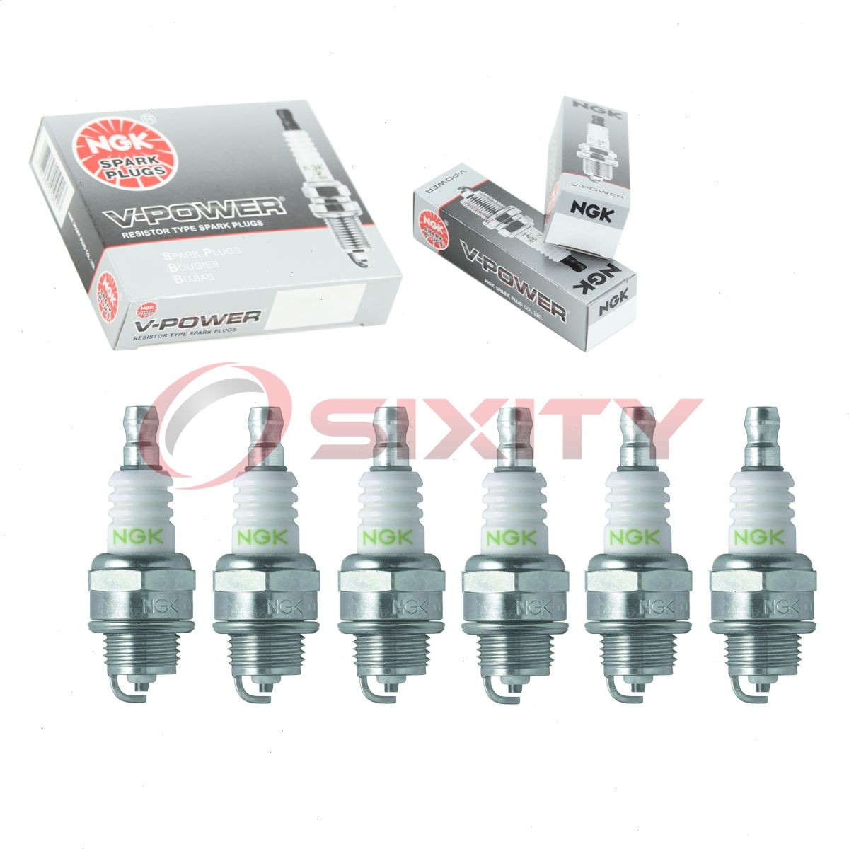6 pc NGK 4562 BPM6Y V-Power Spark Plugs for XST2976DP XST2976 CJ8Y 90114 em
