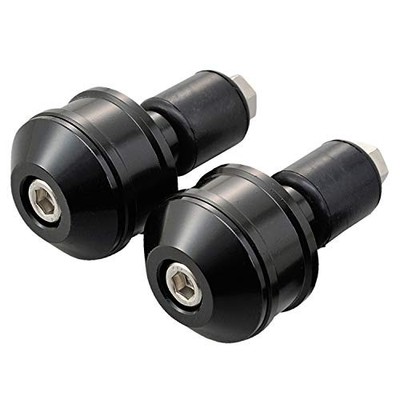 Daytona Heavyweight Billet Aluminium Bar Ends High Dish Black 14-19mm Durchme...