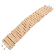 Hamster Ladder Bridge Wooden Chew Toy Small Pet Climbing Ladder with Hooks