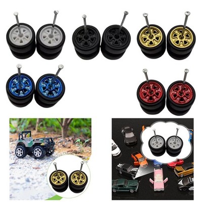 2 Stück 1/64 RC Auto Räder und Reifen Zubehör Profi Tragbar Stabil