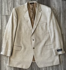 NUEVO Abrigo Deportivo Jos A Bank Portly Signature 52 Largo Espiga Seda/Cabello Camello