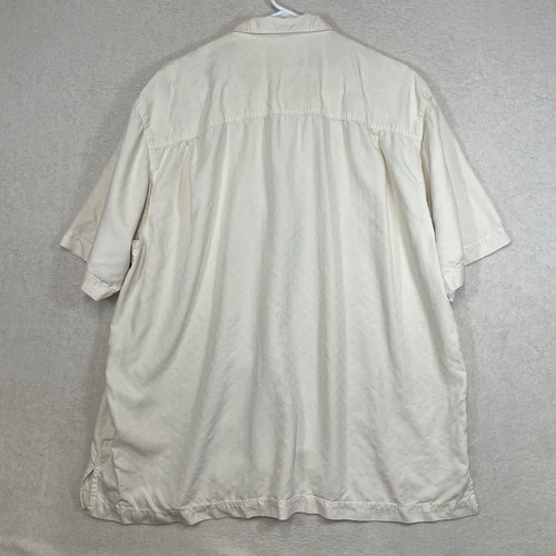Tommy Bahama Men’s XL 100% Silk Button Up Shirt Pocket Comfortable - Picture 6 of 7