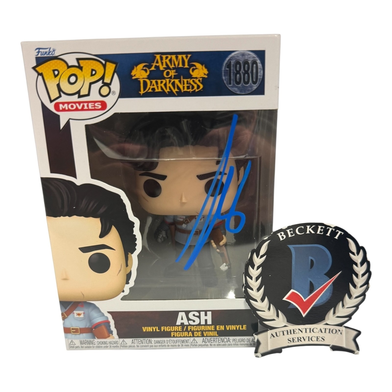 Bruce Campbell Signed Autograph Army Of Darkness Funko Pop 1880 Beckett Ash