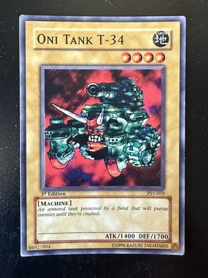 Yu-Gi-Oh! Oni Tank T-34 1st Edition PSV-059 Vintage LP Pharaoh s Servant