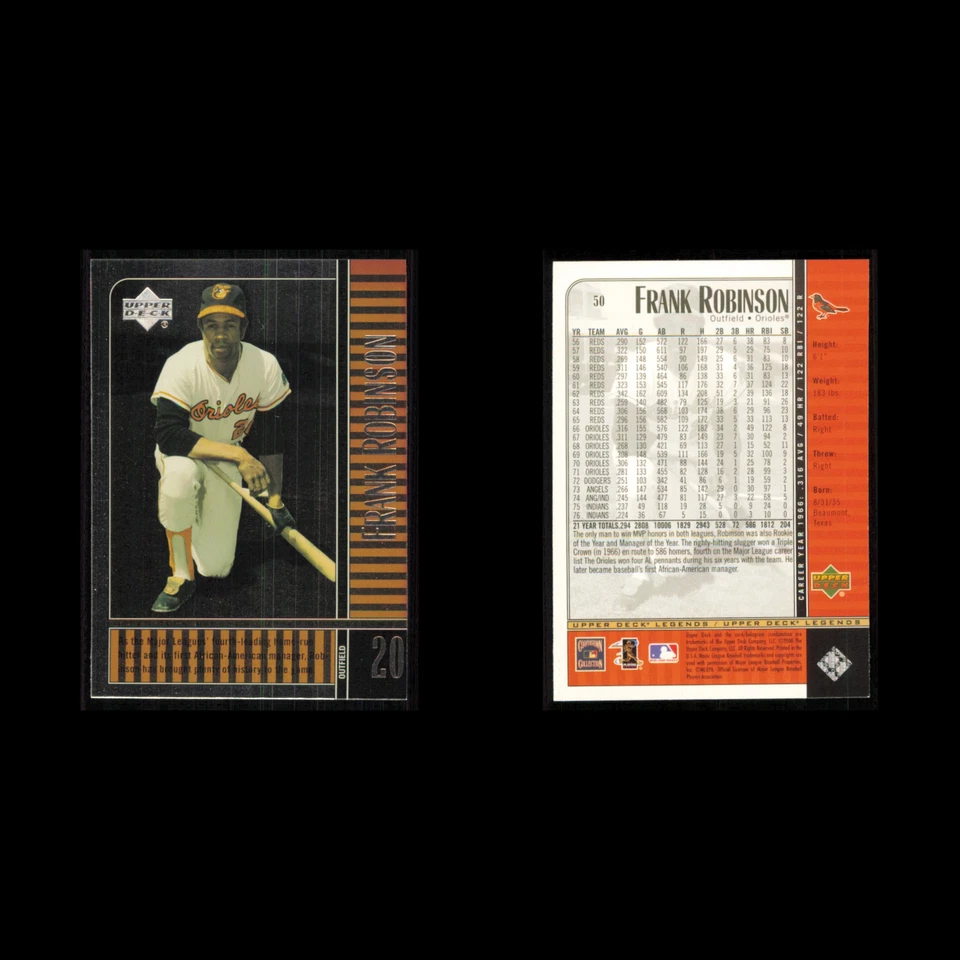 Frank Robinson #50 2000 Upper Deck Legends Baltimore Orioles Baseball Card MLB - Image 3 of 3
