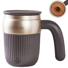 Self Stirring Coffee Mug, Rechargeable Magnetic 15.2 Ounces, Gray