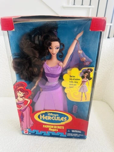 New Vintage Barbie Hercules Disney Fashion Secrets Megara Meg NOS NRFB DOLL 90s
