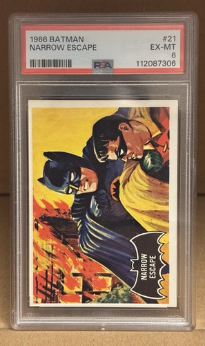 1966 Topps Batman Black Bat #21 Narrow Escape — PSA 6