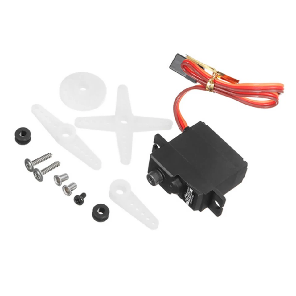 Metal Steering Gear Servo Set For WPL 1/16 RC Car B14 B16 Tow Hook SCX10 D90 - Image 3 of 4