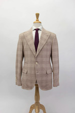 NWT 7900 Brunello Cucinelli Cashmere Blend GlenCheck Leisure Fit Suit 48/38 A262