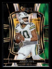 2025 Panini Select - Premier Level Jordan Love #168 Black & Green Shock Prizm