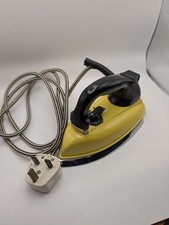 Vintage Electric Iron Morphy Richards Yellow. In Great used working Condition.