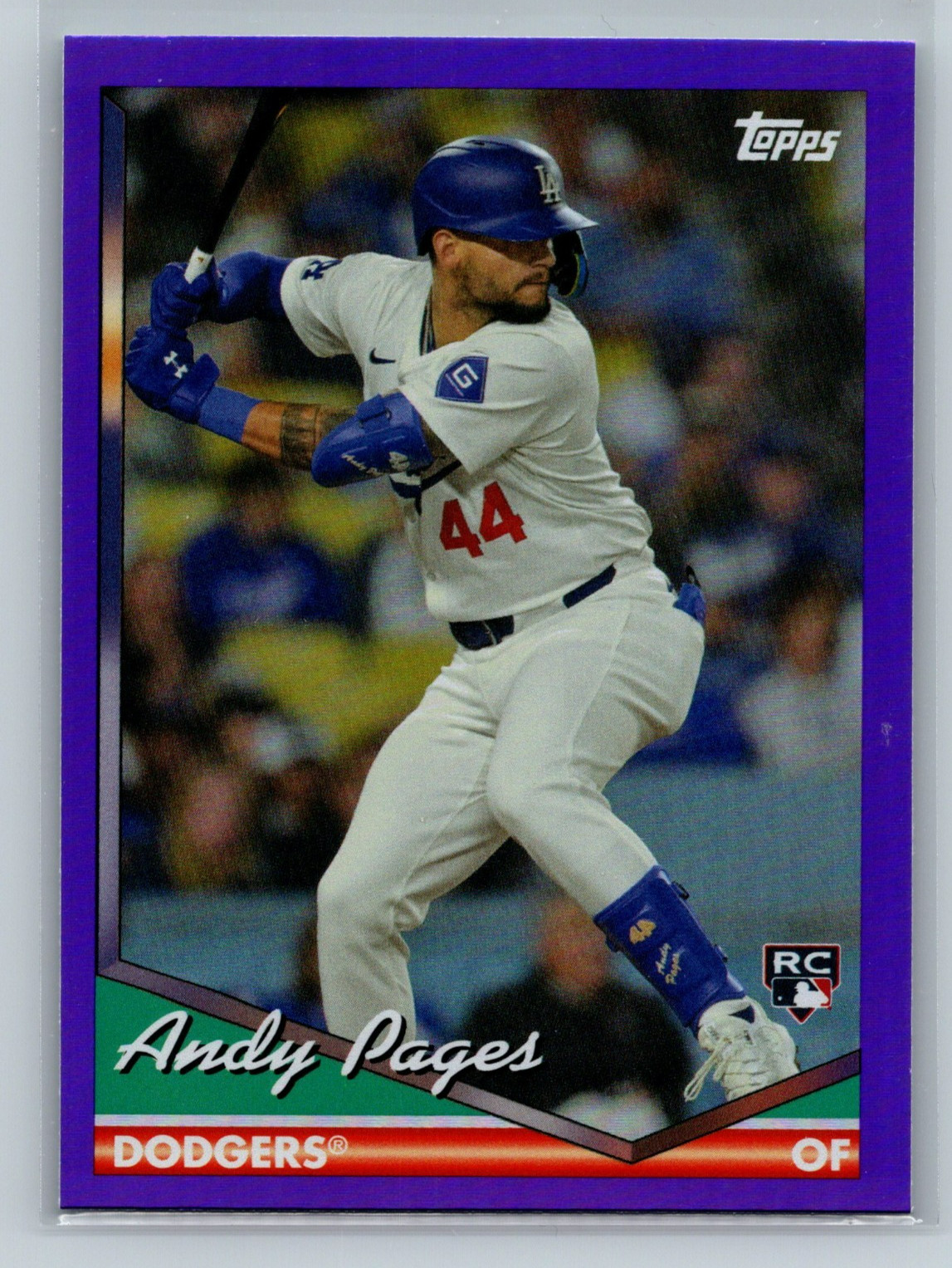 2024 Topps Archives - 1994 Topps Andy Pages #295 Black Foilboard (RC)