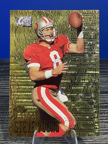 1996 Fleer Metal - Gold Flingers Steve Young #11