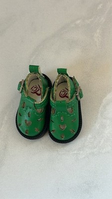 Doll Shoes for 8'' Little Charmings Dolls (Dianna Effner)(Heartstring doll) Green