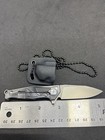 Dreamtech knives D1339 neck knife M390 blade titanium frame lock handle  — photo 3