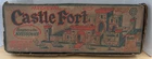VINTAGE MARX TIN LITHO MEDIEVAL CASTLE FORT PLAYSET w/ CASTLE & FIGURE 1950/60s?