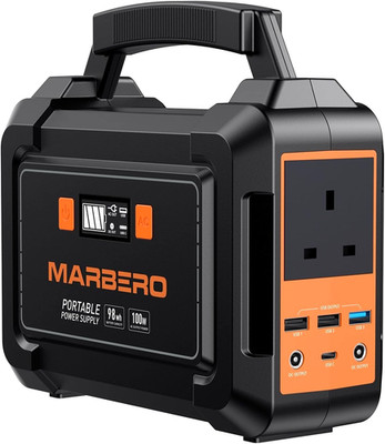 MARBERO 98Wh Tragbare Powerstation 26.400mAh Powerbank Steckdose 100W Camping